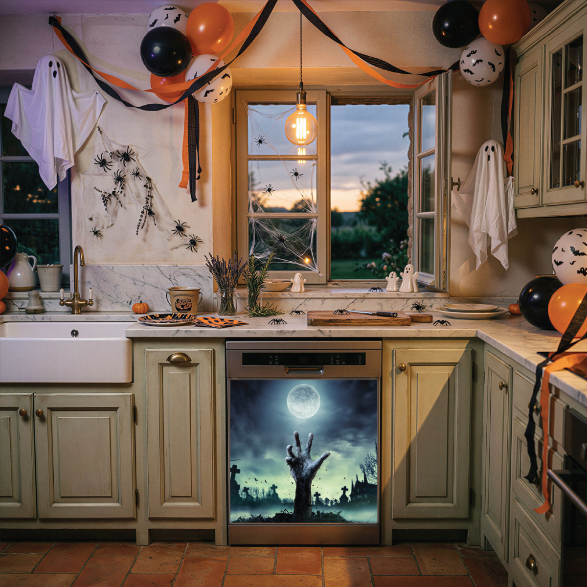 KitchiMag Zombie Hand Rising Dishwasher Magnet | Halloween Kitchen Decor