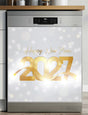 KitchiMag Happy New Year 2027 Gold Dishwasher Magnet | Holiday Kitchen Decor