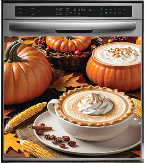Pumpkin Latte Pie Dishwasher Magnet | Fall Kitchen Decor