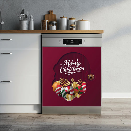 Merry Christmas Santa Dishwasher Magnet | Holiday Kitchen Decor