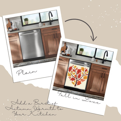 KitchiMag In Love With Autumn Tree Dishwasher Magnet | Autumn Kitchen Decor